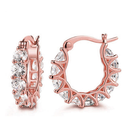 Preorder: Multi- Color Zircon Hoop Earrings