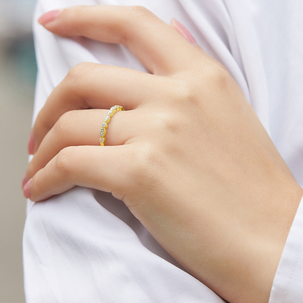 Sterling Silver Accent Ring- SILVER SIZE 5