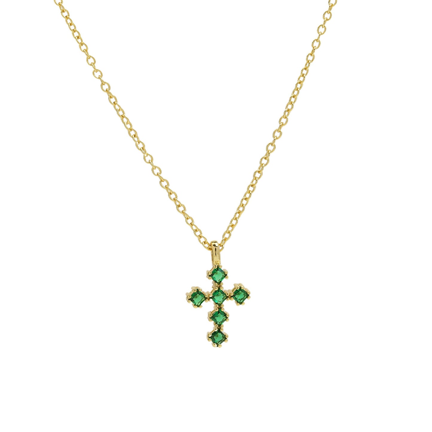 Preorder: Birthstone Cross Necklace
