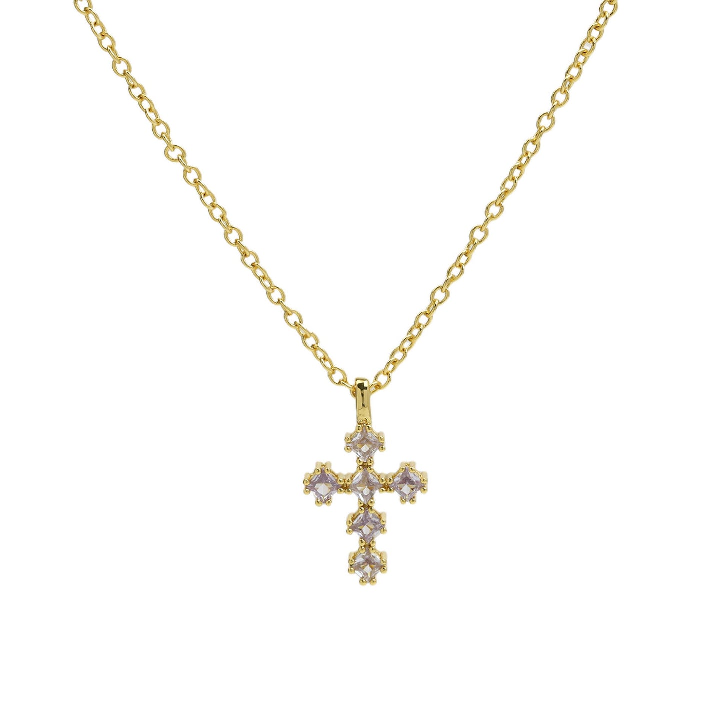 Preorder: Birthstone Cross Necklace