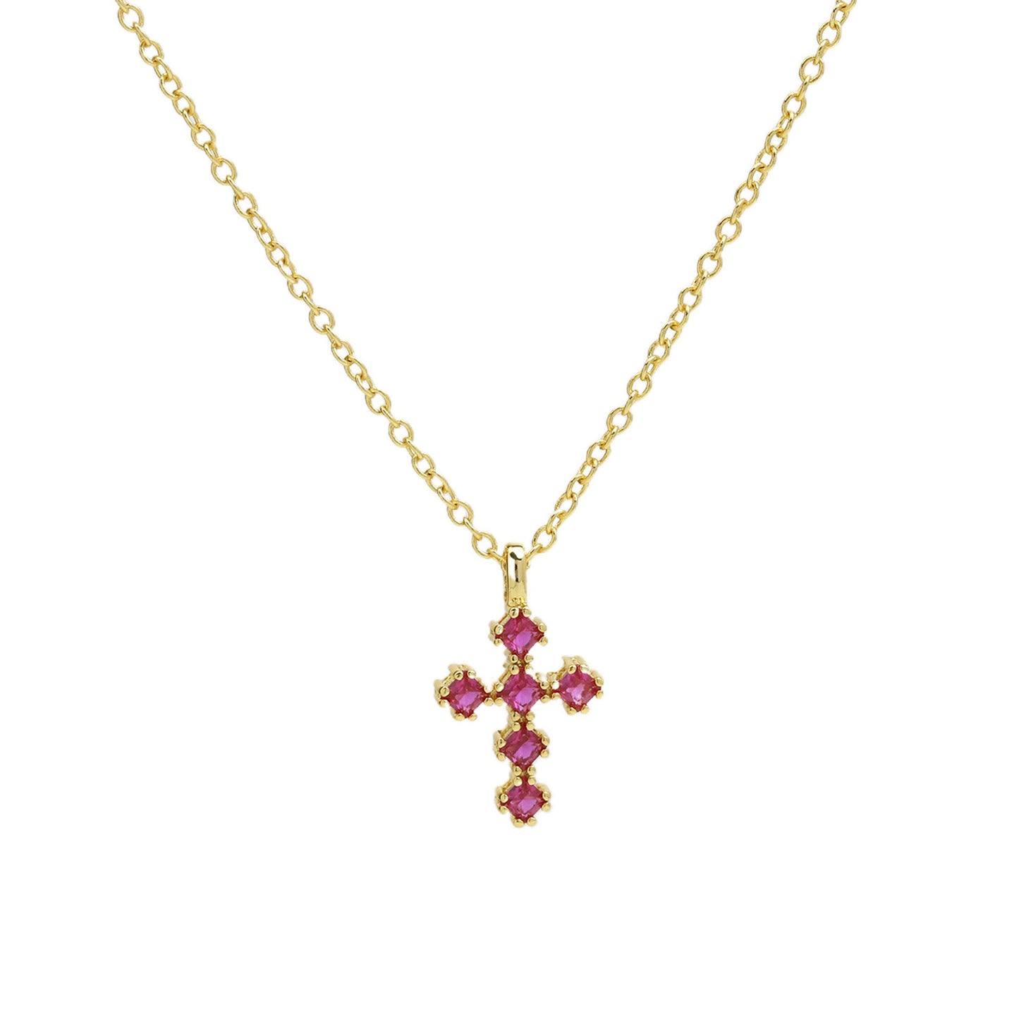 Preorder: Birthstone Cross Necklace