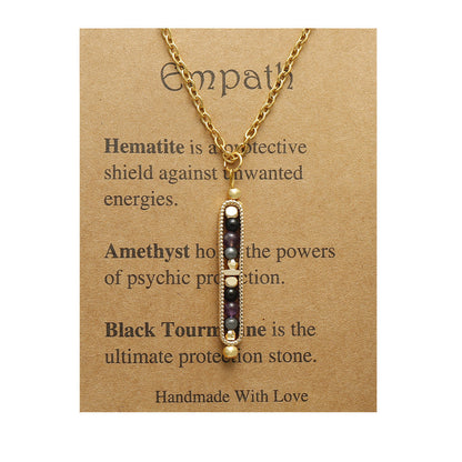 RTS: Natural Stone Healing Pendant Necklace