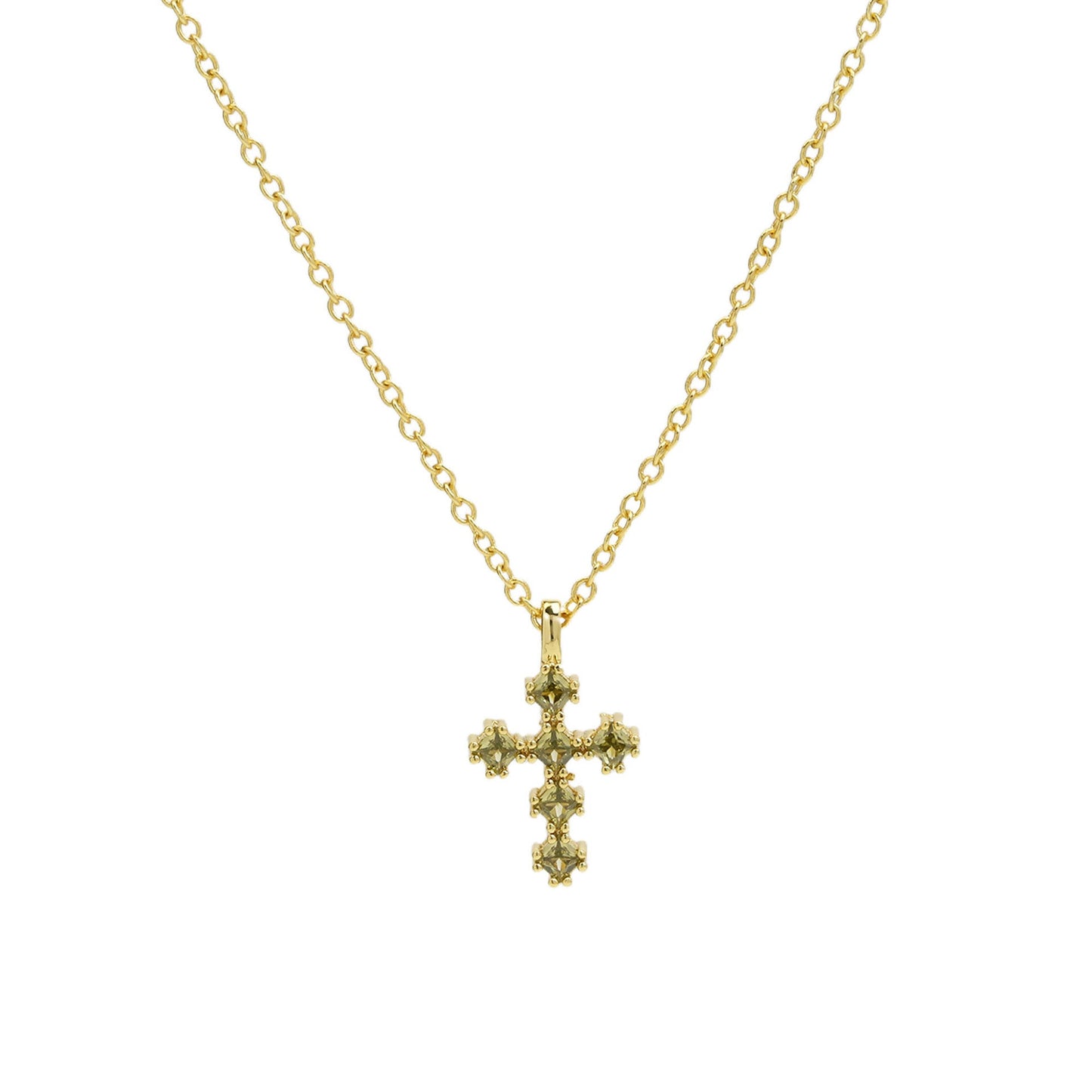 Preorder: Birthstone Cross Necklace