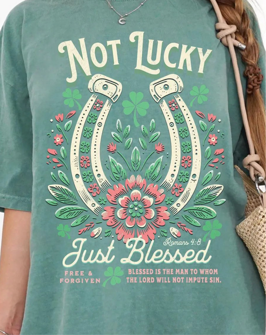 Not Lucky Just Blessed Horseshoe- Custom