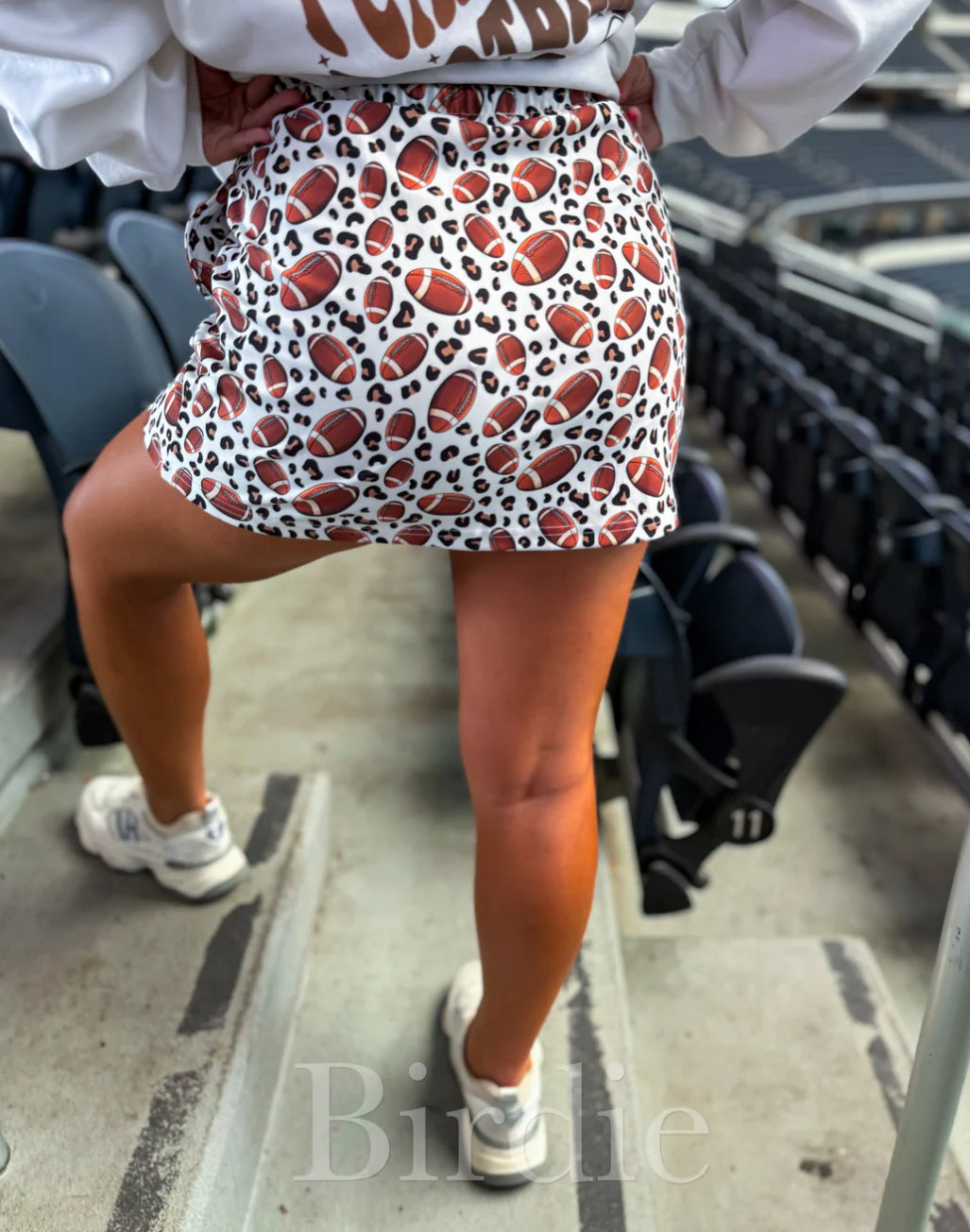 READY TO SHIP: Leopard Football Active Skort
