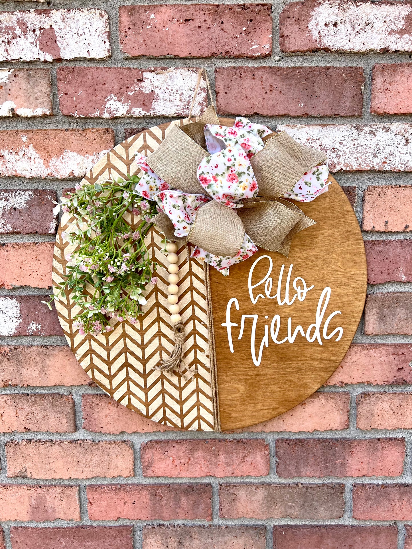 Hello Friends - 18” Door Hanger