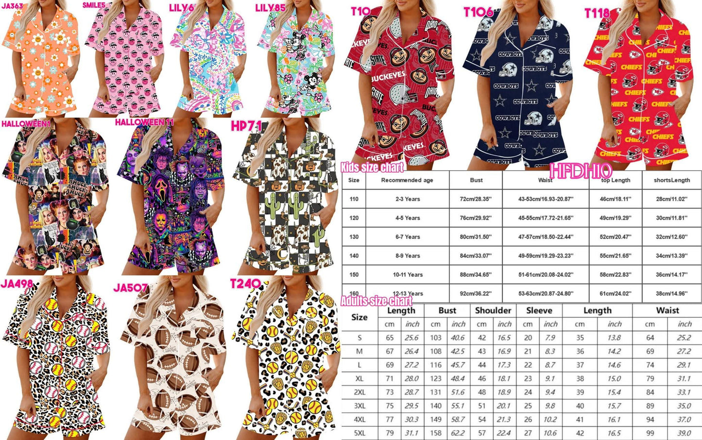 Custom Pajama Set - Shorts and Top