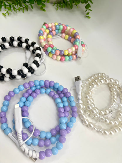 READY TO SHIP: 4 in 1 Colorful Beaded Dual Fast Charger
