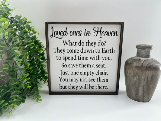 Loved Ones In Heaven - Wood Sign