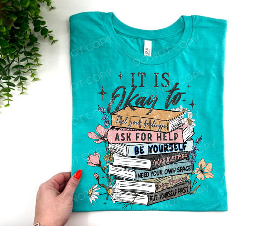 It Is Okay To… Stacked Books - CUSTOM