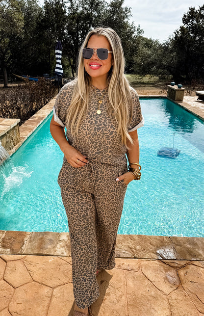 READY TO SHIP: Kelsey Leopard Pant Set