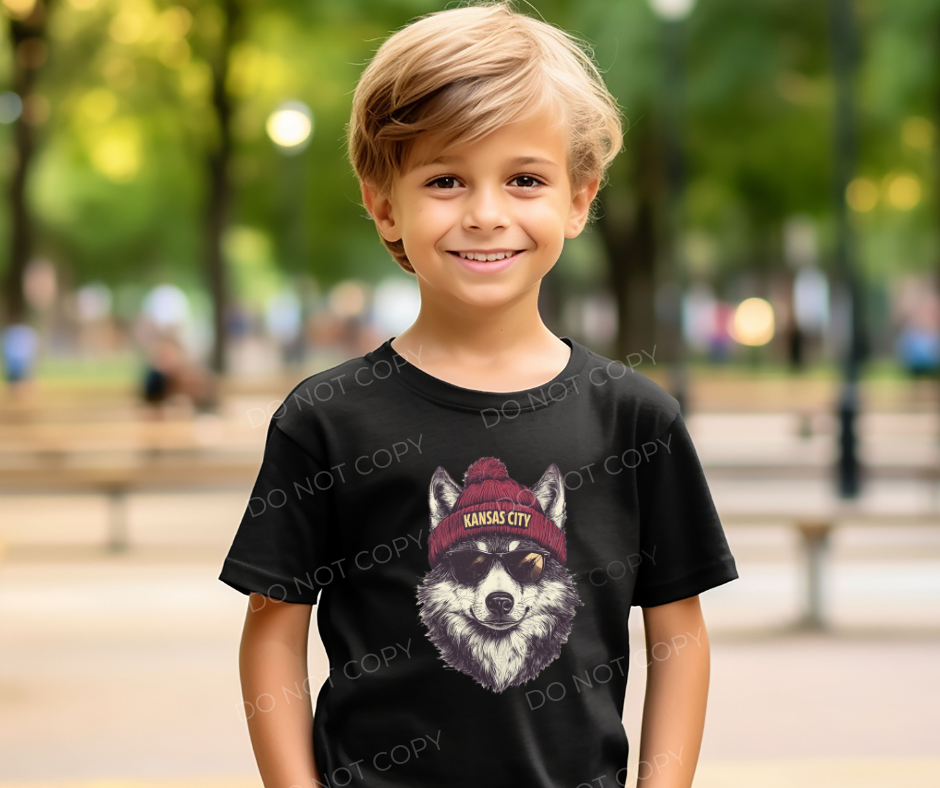 #303 - K@ns@s C*ty Wolfe Head - YOUTH - DIRECT TO FILM PRINT ONLY