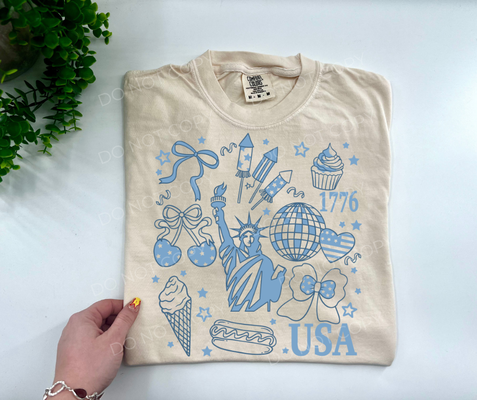 USA Liberty Doodle Collage - CUSTOM