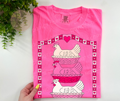 Vintage Hens Pink - Custom