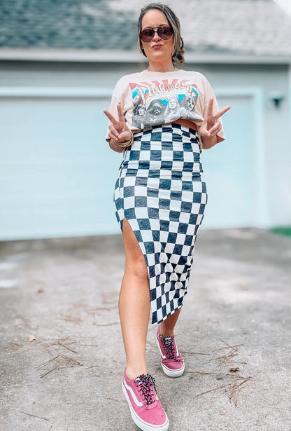 READY TO SHIP: Large Checked Skirt