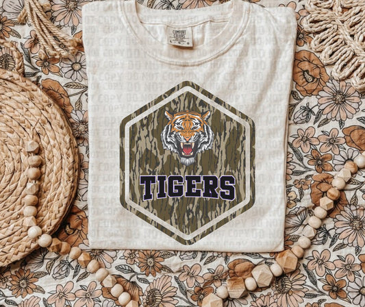 Tigers Camo Mascot Head - Custom