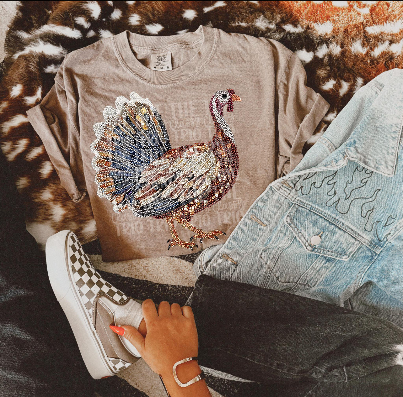 Turkey Faux Rhinestones - Custom