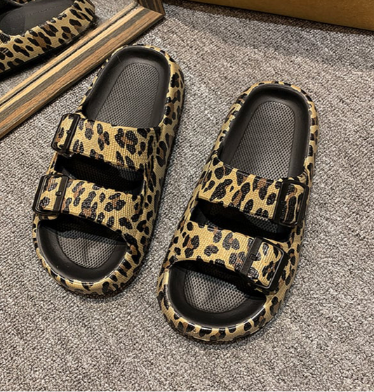 BOUTIQUE PREORDER: Leopard Cloud Sandals