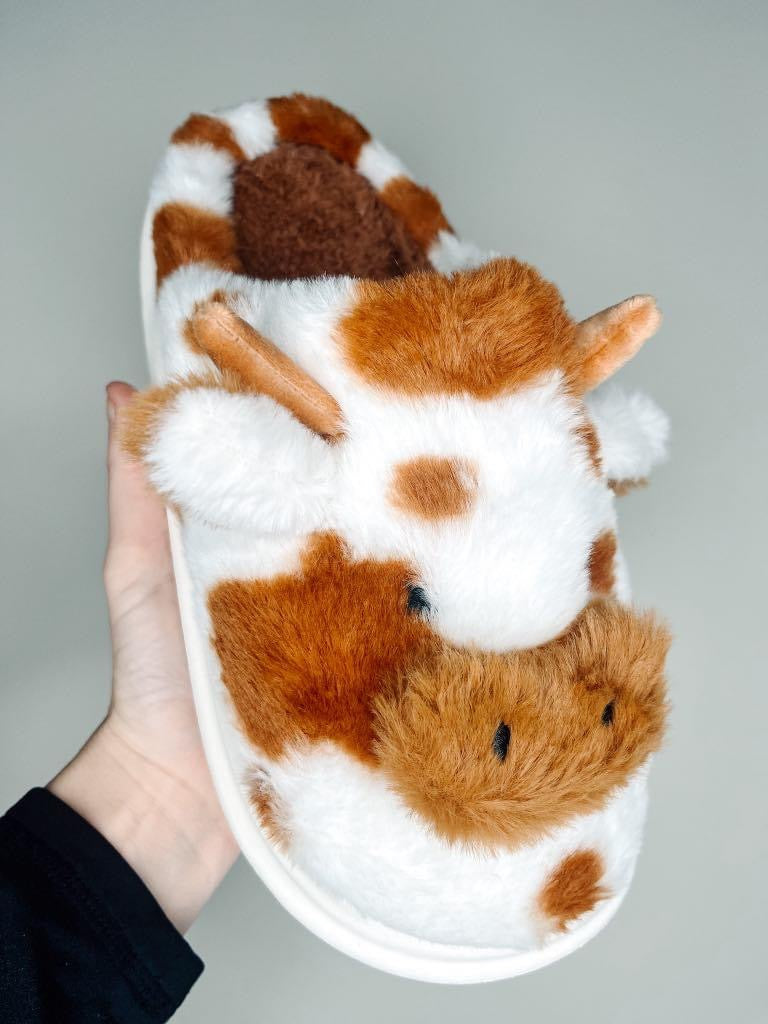 PREORDER: RERUN Cow Slippers - Adult & Kids
