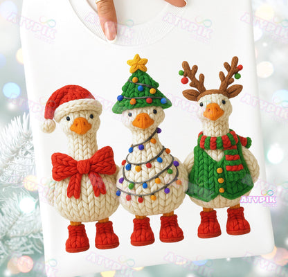 Christmas Geese Faux Yarn - Custom