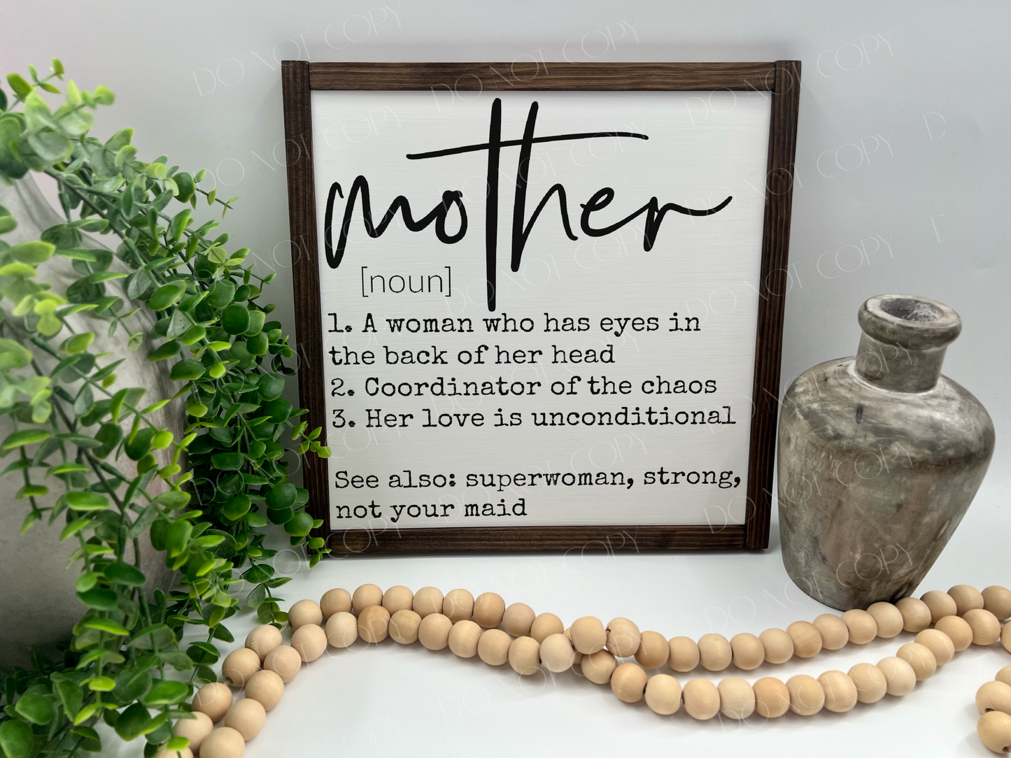 Mother Definition - Wood Sign