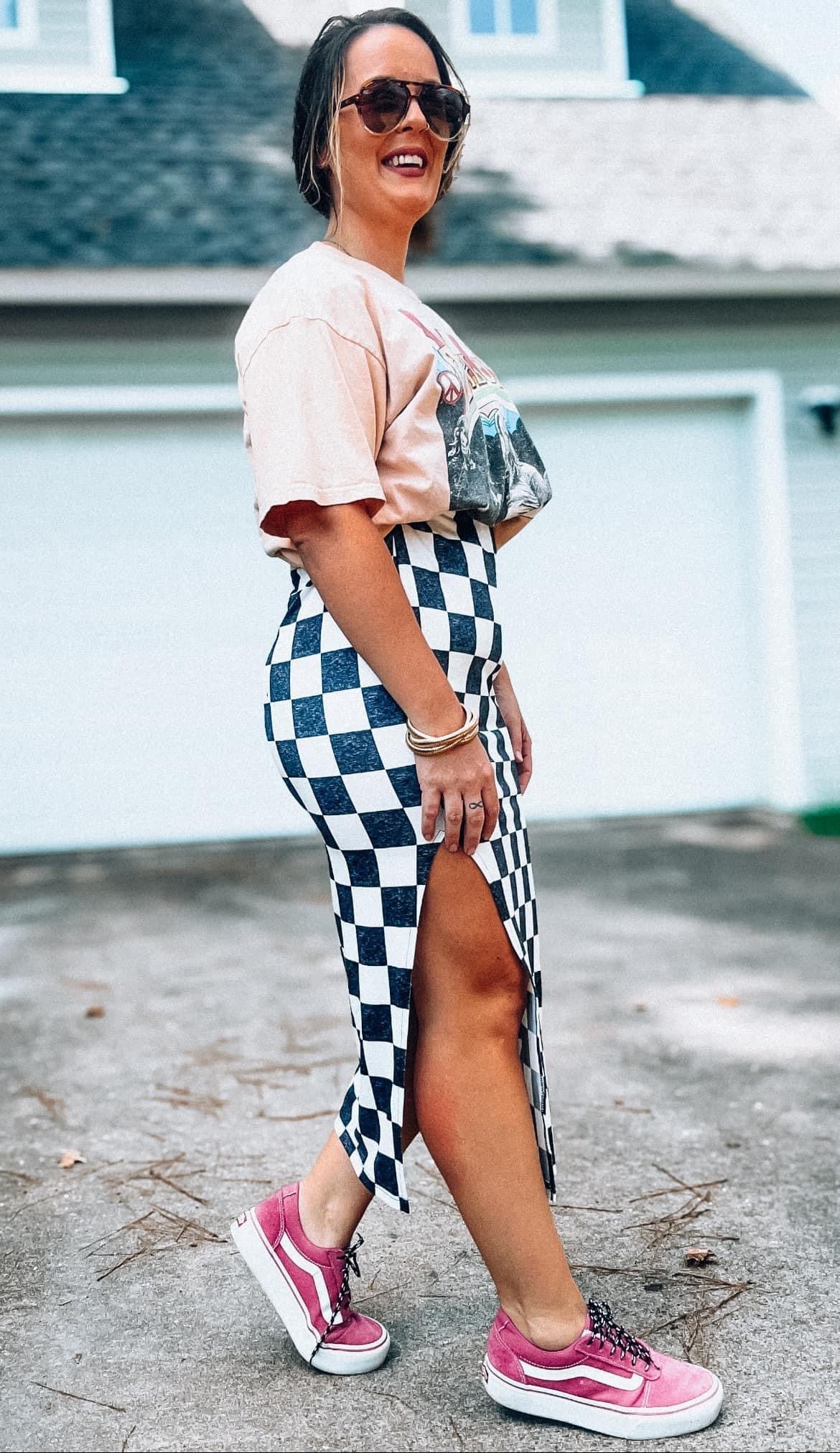 READY TO SHIP: Large Checked Skirt