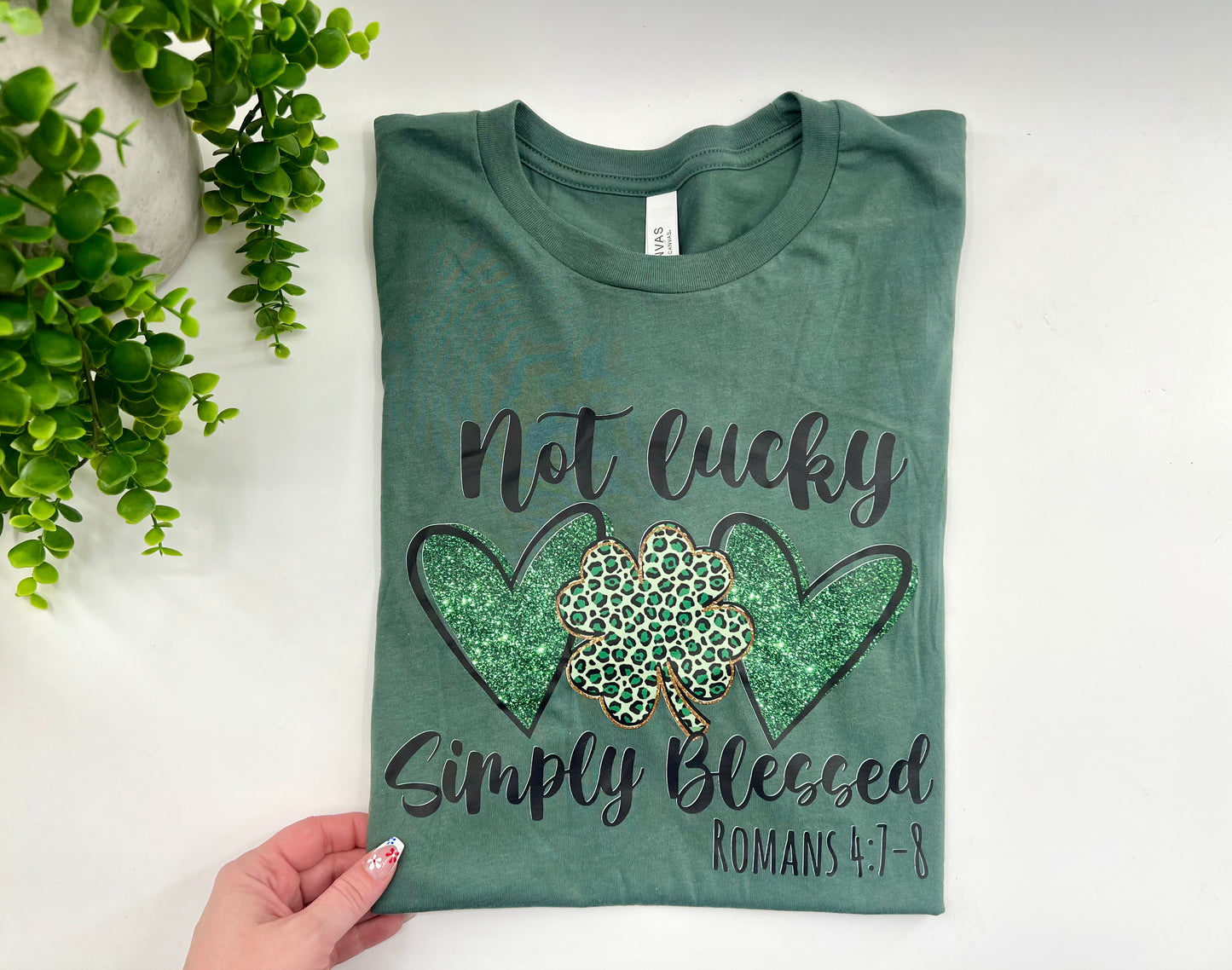 READY TO SHIP: Medium & Large - Not Lucky Just Blessed