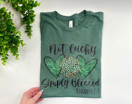 READY TO SHIP: Medium & Large - Not Lucky Just Blessed
