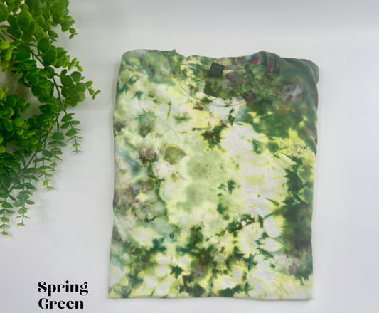 Large - Spring Green Dyed Long Sleeve - Gildan