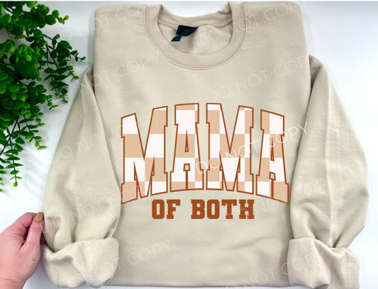 Mama Of Both Neutral Checked - Custom