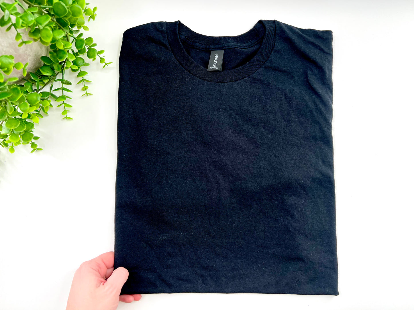 MEDIUM - Black Tshirt - Gildan Softstyle