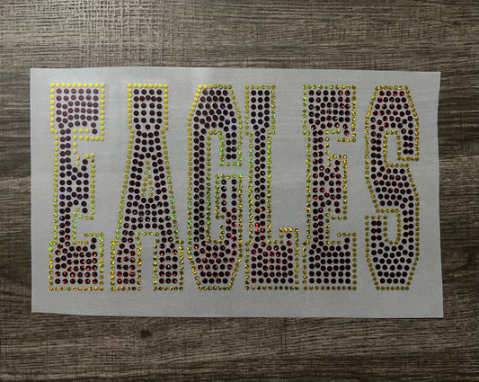 #206 - Eagles Gold & Red - SPANGLED PRINT ONLY