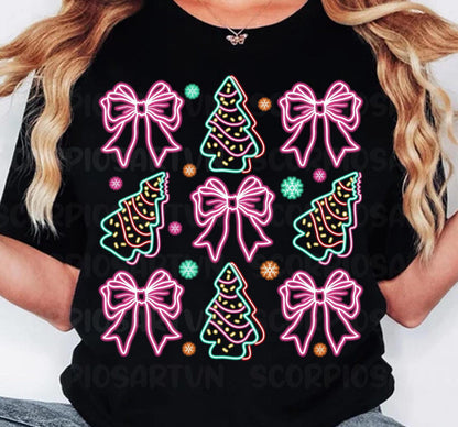 Christmas Tree Coquette Collage Faux Neon - Custom