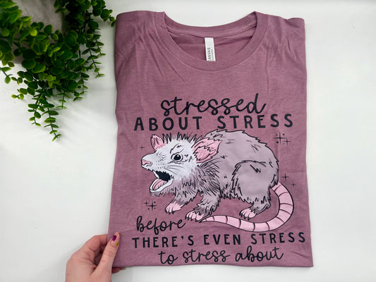 READY TO SHIP: XL - Stressed About Stress Bella Canvas Tshirt