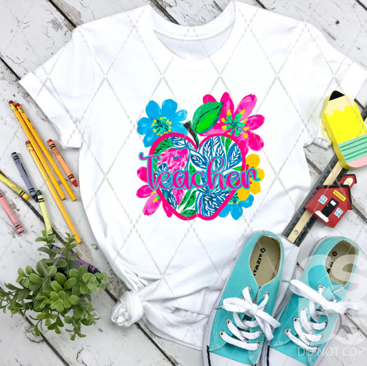 #51 - Teacher Heart Collage - POCKET - DIRECT TO FILM PRINT ONLY