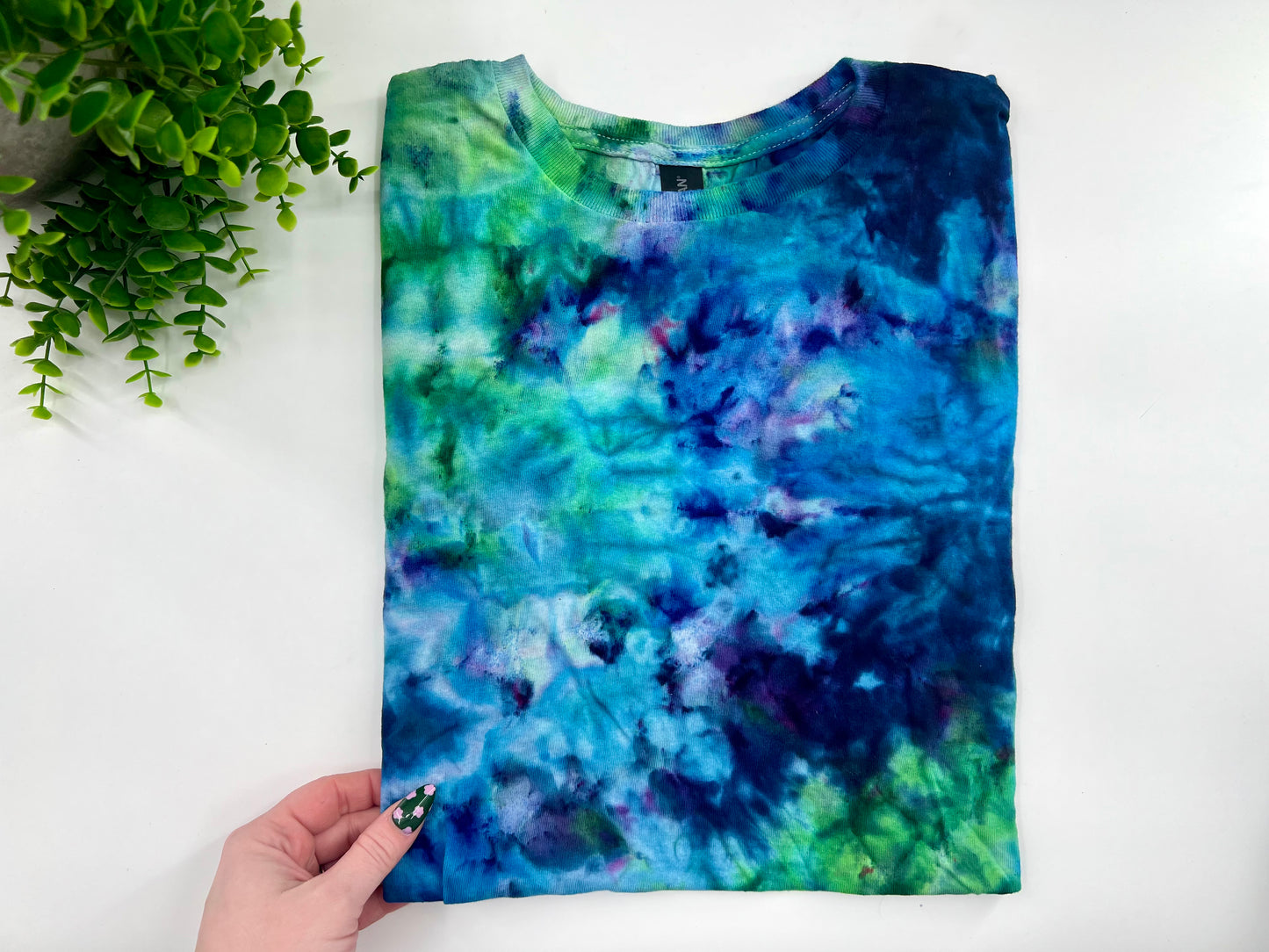 Youth Large - Blue & Green Dyed Gildan
