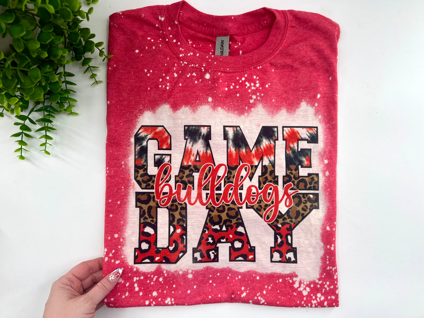 READY TO SHIP: XL - Bleached Bulldogs Gameday Tshirt