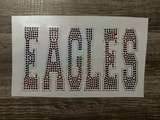 #203 - Eagles Red & Silver - SPANGLED PRINT ONLY
