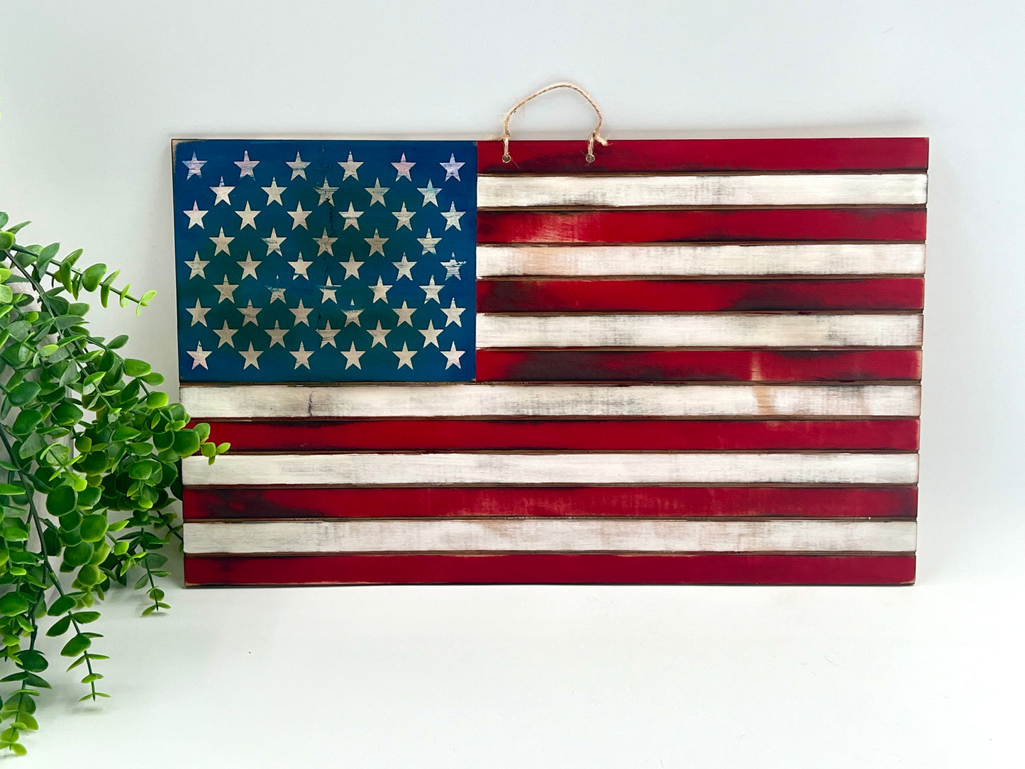 READY TO SHIP: Distressed American Flag - Door Hanger