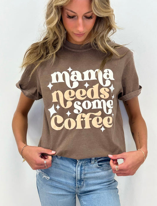 Mama Needs Coffee PUFF - MOM'S CLOSET - RTS