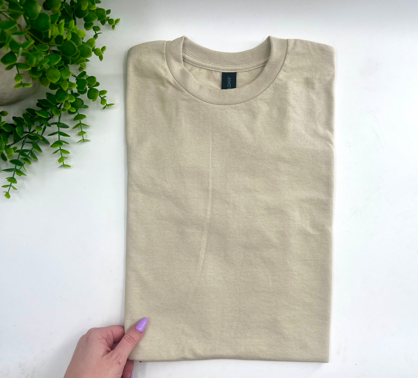 MEDIUM - Sand Tshirt - Gildan Dryblend 50/50
