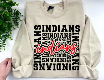 Indians Typography - Custom