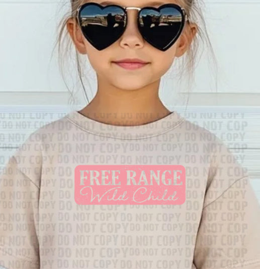 #318 - Free Range Wild Child Pink - YOUTH - DIRECT TO FILM PRINT ONLY