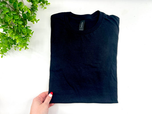 SMALL - Black Tshirt - Gildan Softstyle