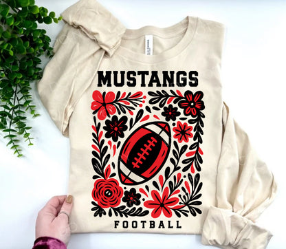 Mustangs Football Floral - Custom