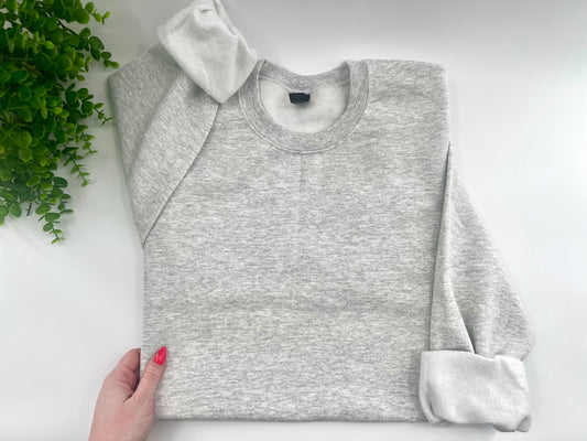 MEDIUM - Ash - Gildan Sweatshirt