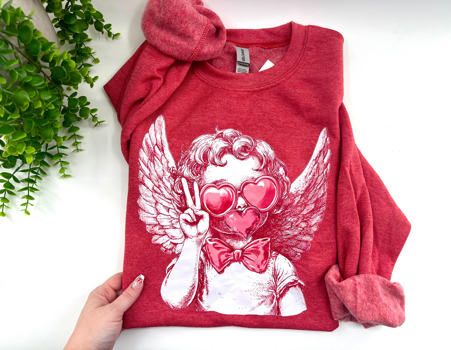 READY TO SHIP: Medium - Cupid Peace Sweatshirt