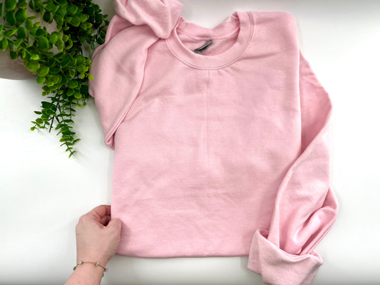 MEDIUM - Light Pink - Gildan Sweatshirt