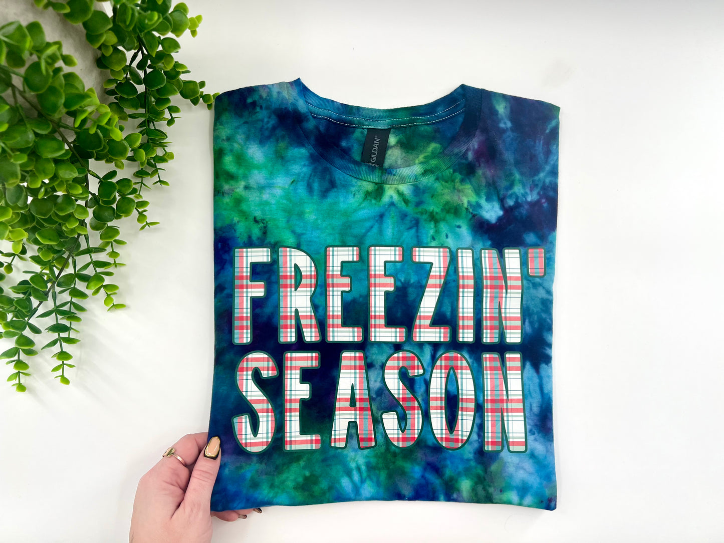 READY TO SHIP: Medium - Freezin’ Season Ice Dyed