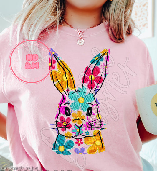 Faux (fake) Embroidered Bunny - Custom